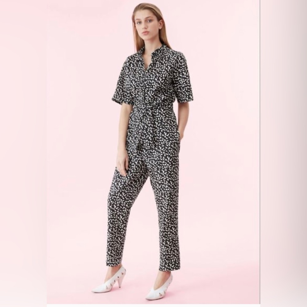Rebecca Taylor La Vie Short Sleeve Jumpsuit Size M